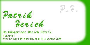 patrik herich business card